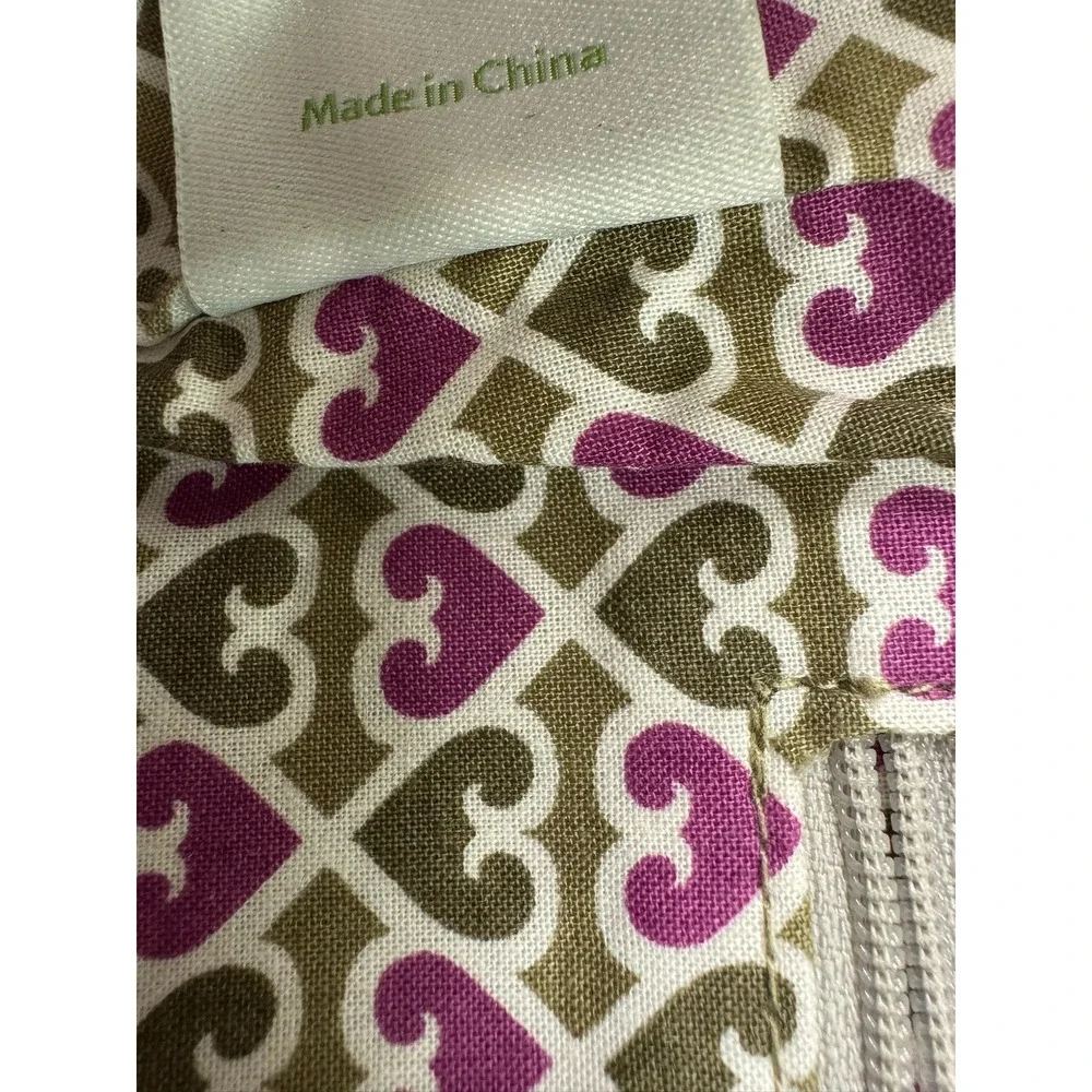Vera Bradley Quilted Portobello Floral Bag Eloise Kiss Lock Satchel Green Purple